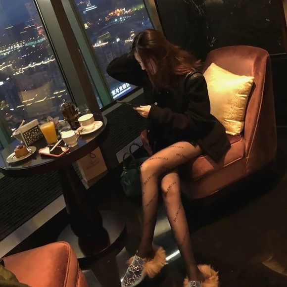 COPY - Black Diamond Logo Words BA Prints Nylon Women’s Pantyhose Stretchy Blac… - Picture 7 of 17